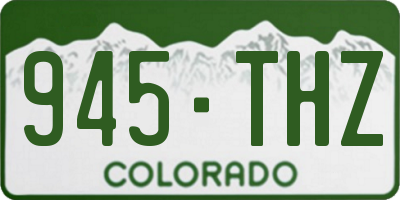 CO license plate 945THZ