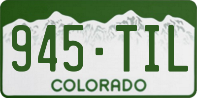 CO license plate 945TIL