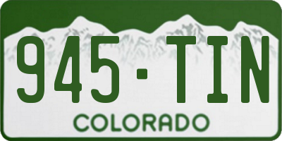CO license plate 945TIN