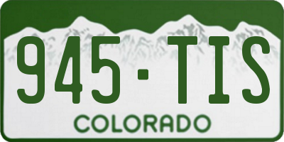CO license plate 945TIS