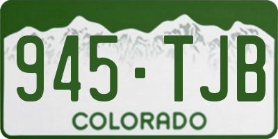 CO license plate 945TJB