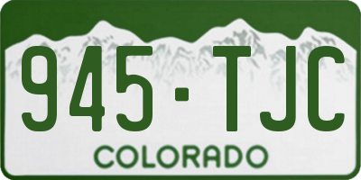 CO license plate 945TJC