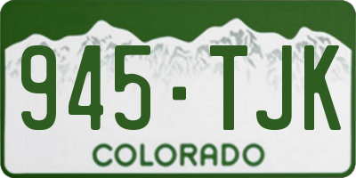 CO license plate 945TJK