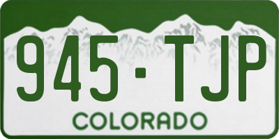 CO license plate 945TJP