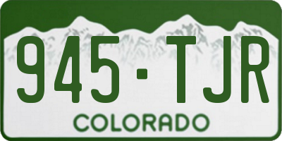 CO license plate 945TJR