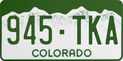 CO license plate 945TKA