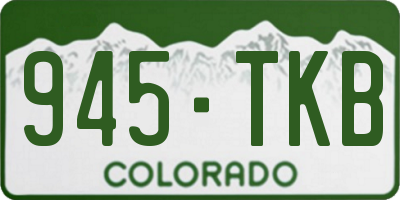 CO license plate 945TKB