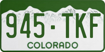 CO license plate 945TKF
