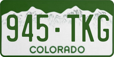 CO license plate 945TKG