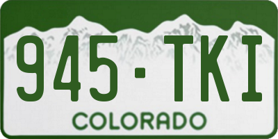 CO license plate 945TKI
