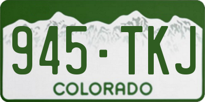 CO license plate 945TKJ