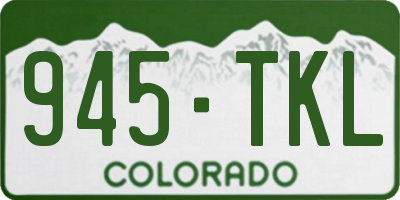 CO license plate 945TKL