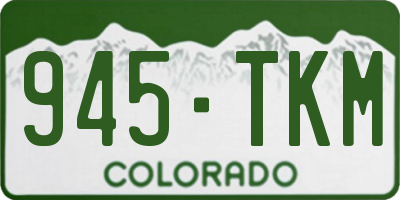CO license plate 945TKM