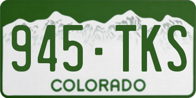 CO license plate 945TKS