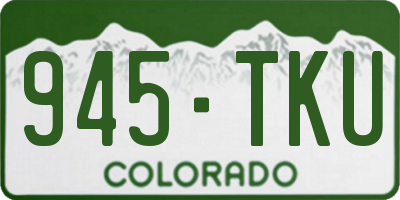 CO license plate 945TKU