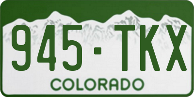 CO license plate 945TKX