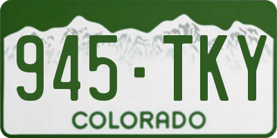 CO license plate 945TKY