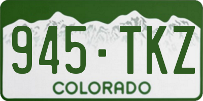 CO license plate 945TKZ