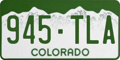 CO license plate 945TLA