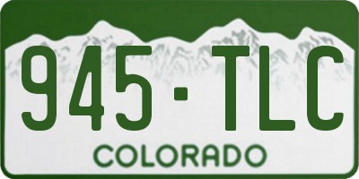 CO license plate 945TLC