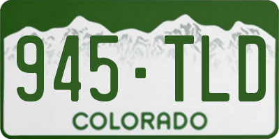 CO license plate 945TLD