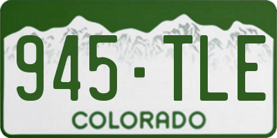 CO license plate 945TLE