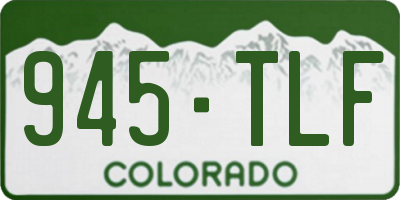 CO license plate 945TLF