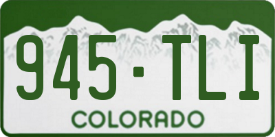 CO license plate 945TLI