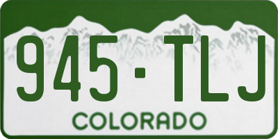 CO license plate 945TLJ