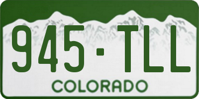 CO license plate 945TLL
