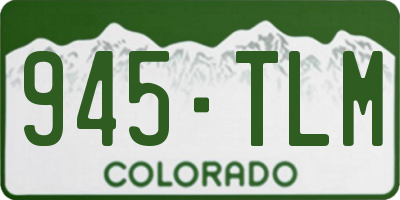 CO license plate 945TLM
