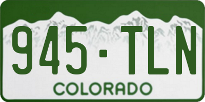 CO license plate 945TLN