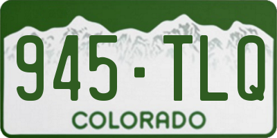 CO license plate 945TLQ
