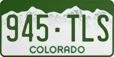 CO license plate 945TLS
