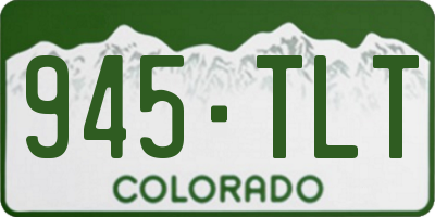 CO license plate 945TLT