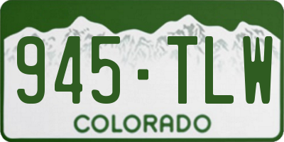 CO license plate 945TLW