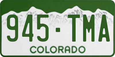 CO license plate 945TMA