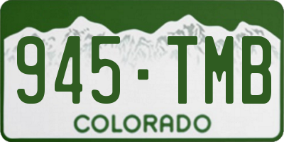 CO license plate 945TMB
