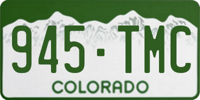 CO license plate 945TMC