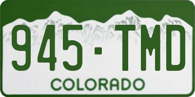 CO license plate 945TMD
