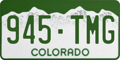 CO license plate 945TMG