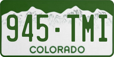 CO license plate 945TMI