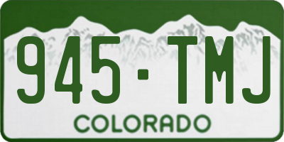 CO license plate 945TMJ
