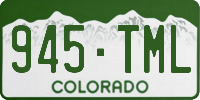 CO license plate 945TML