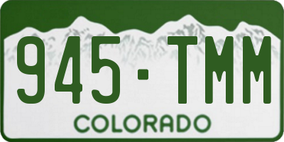CO license plate 945TMM