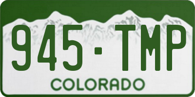 CO license plate 945TMP