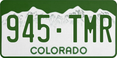 CO license plate 945TMR