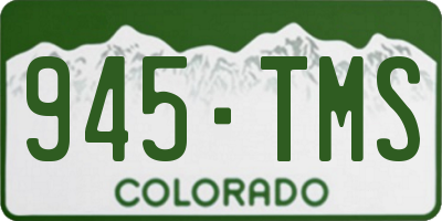 CO license plate 945TMS