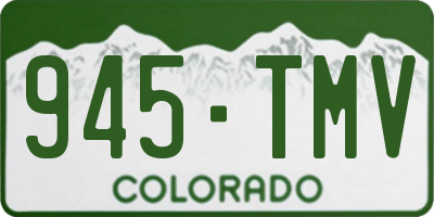 CO license plate 945TMV