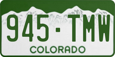 CO license plate 945TMW